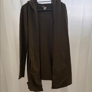 Divided Brown Open-Front Hoodie